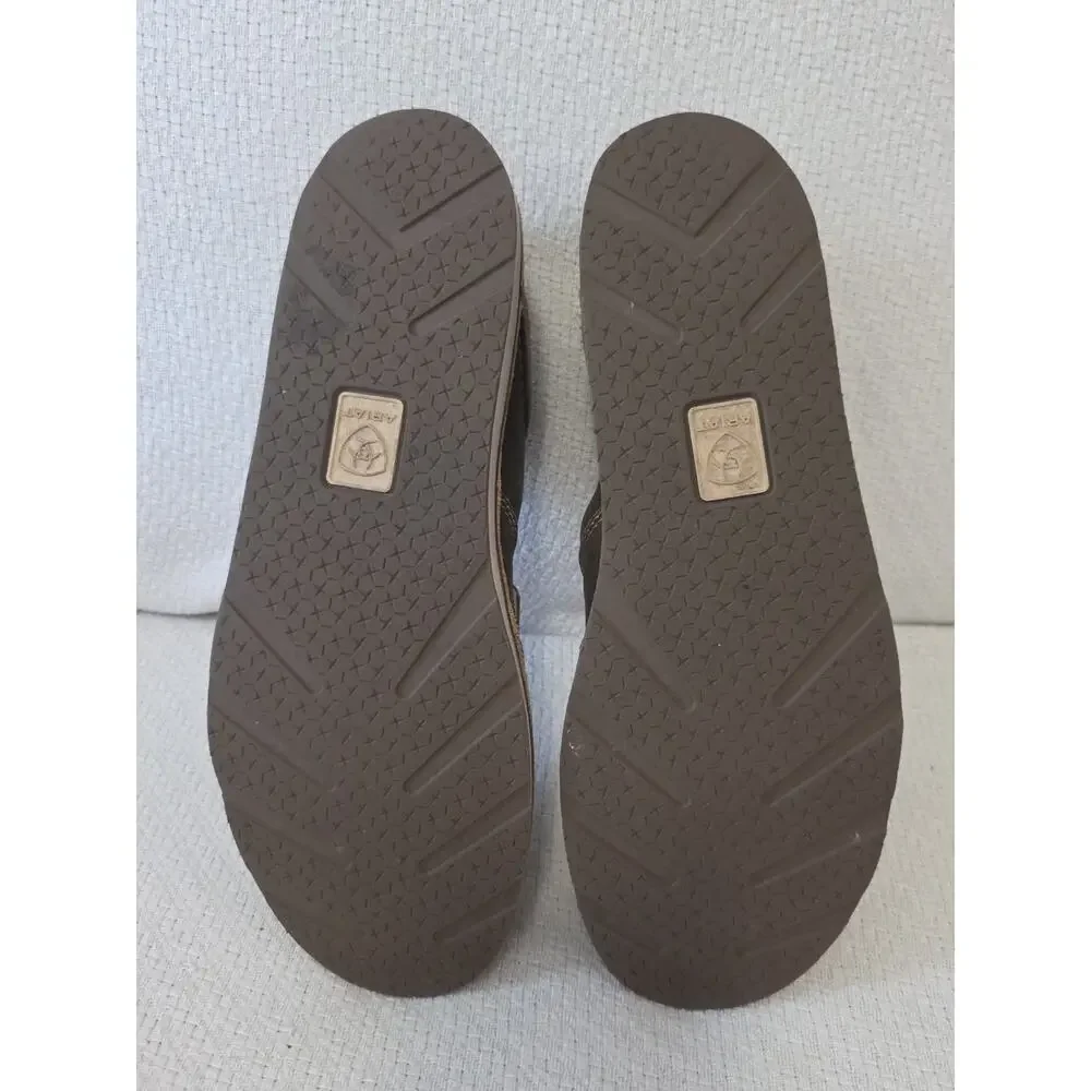 ARIAT Cruiser Brown Leather Moc Toe Slip On Casual Shoes Women’s Size 9B